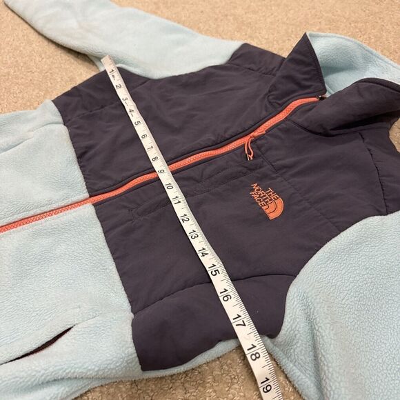 Vintage The North Face Denali Jacket Women Sm Blue Gray Polartec Zip Fleece Coat - Picture 10 of 12